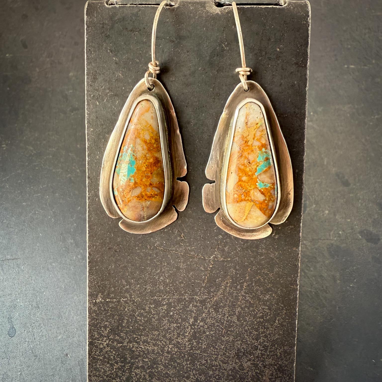 Royston Turquoise Hand-Cut Earrings