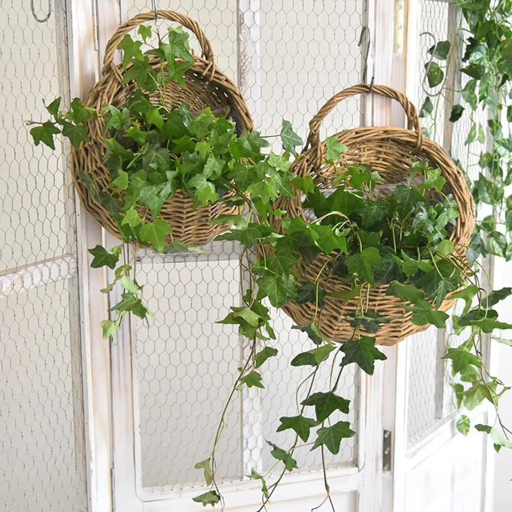 Wicker Wall Hanging Flower Basket