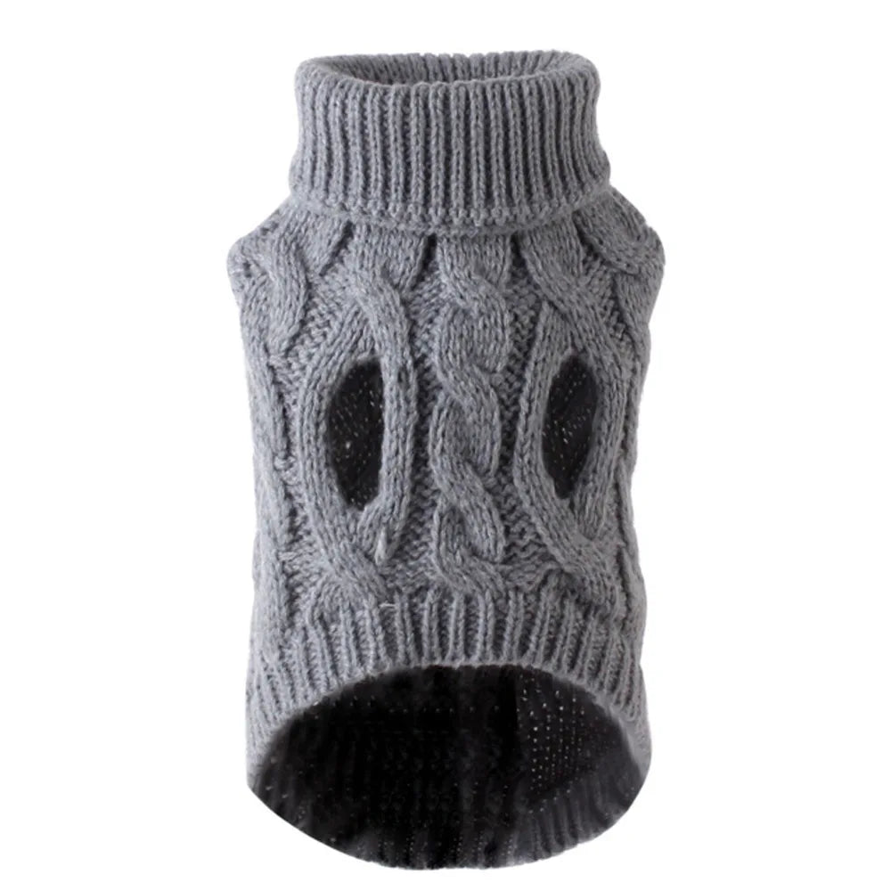 Dog Cable Knit Sweater