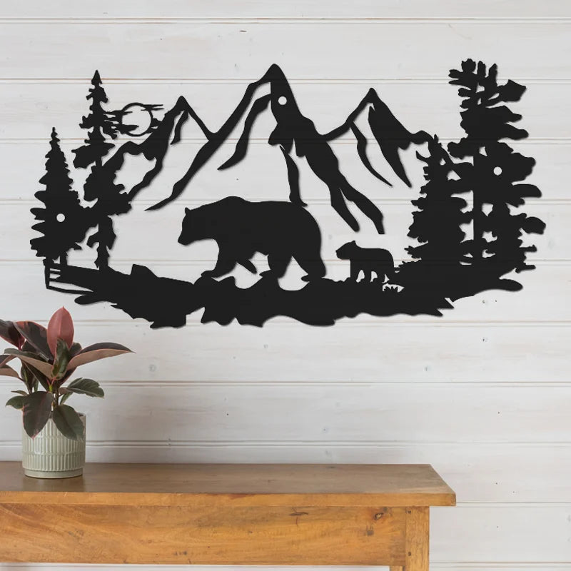 Bear & Cub Mountain Wall Art