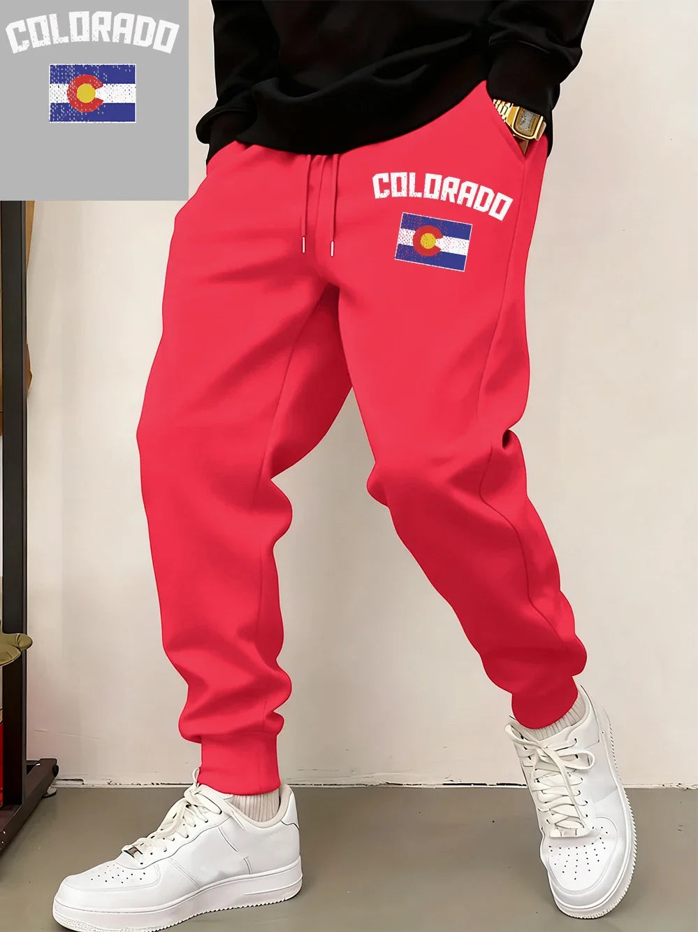 Colorado Flag Fleece Jogger Sweatpants