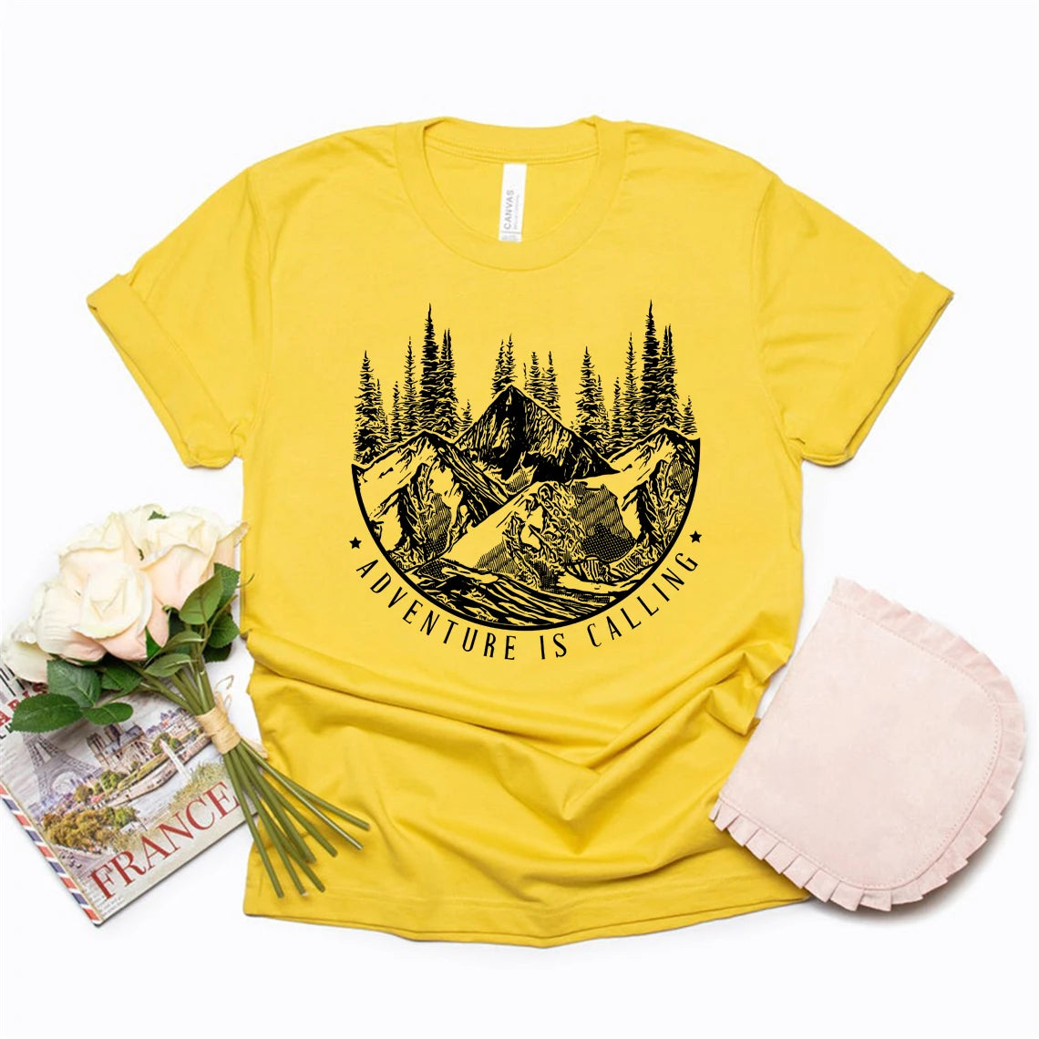 Adventure Is Calling Mountain Graphic Tee