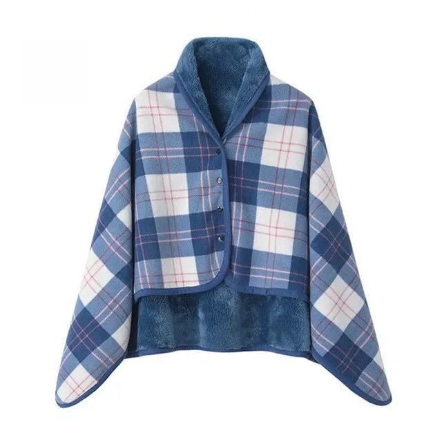 Plaid Wearable Blanket Shawl