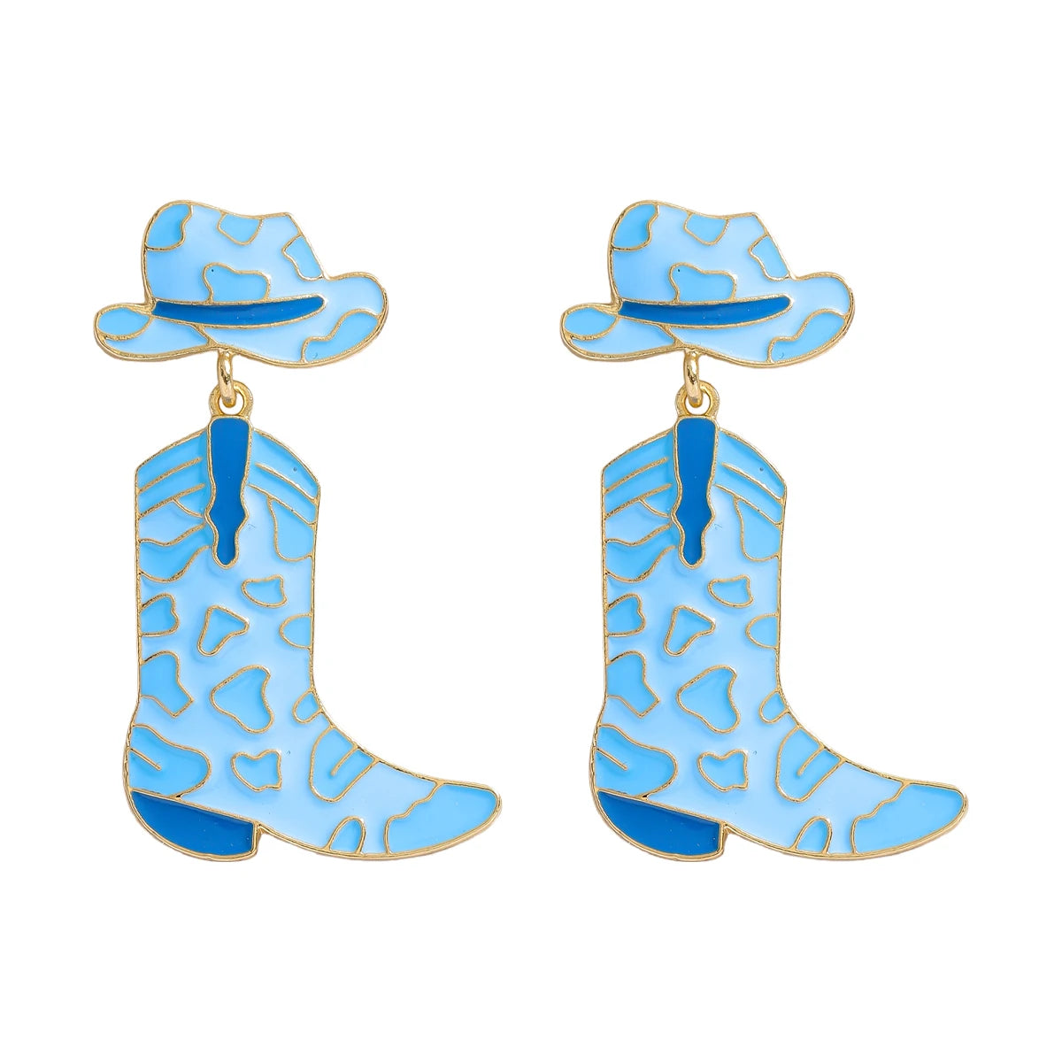 Cowgirl Boot & Hat Dangle Earrings
