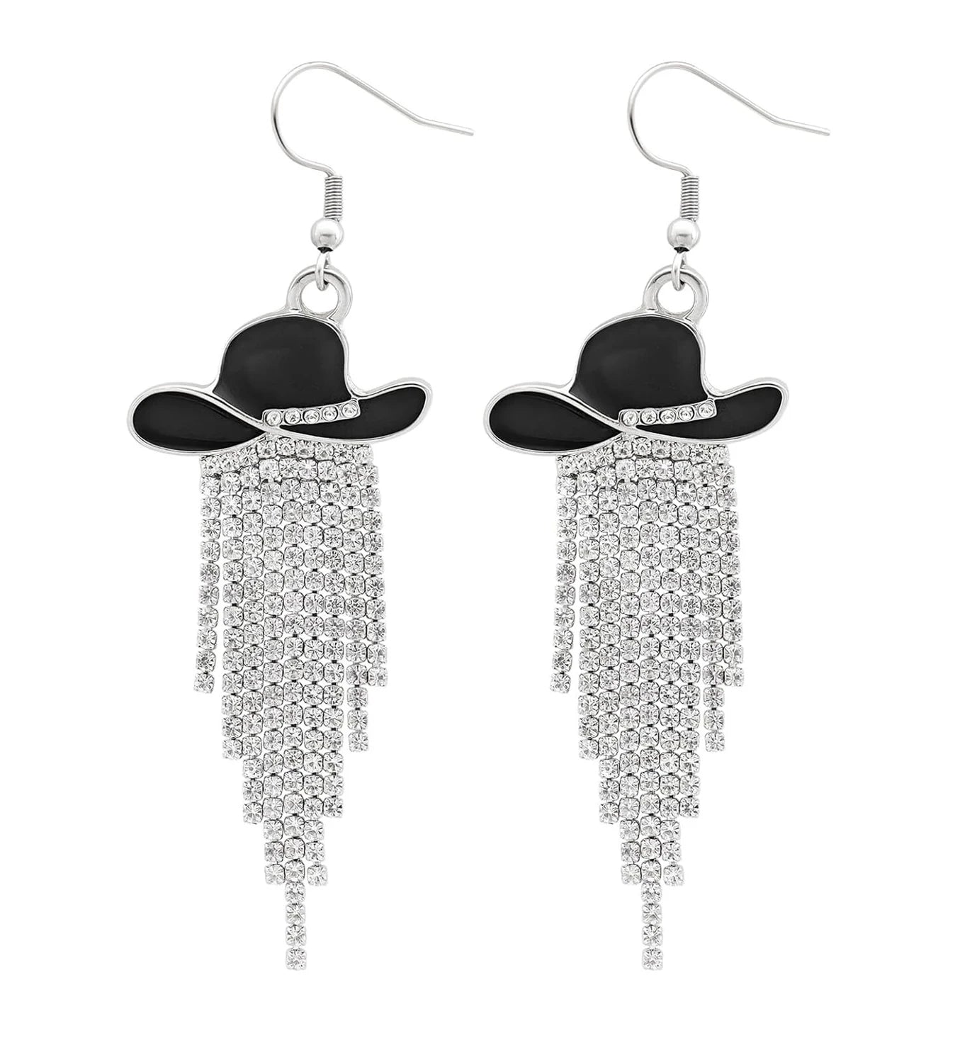 Cowgirl Hat Fringe Earrings
