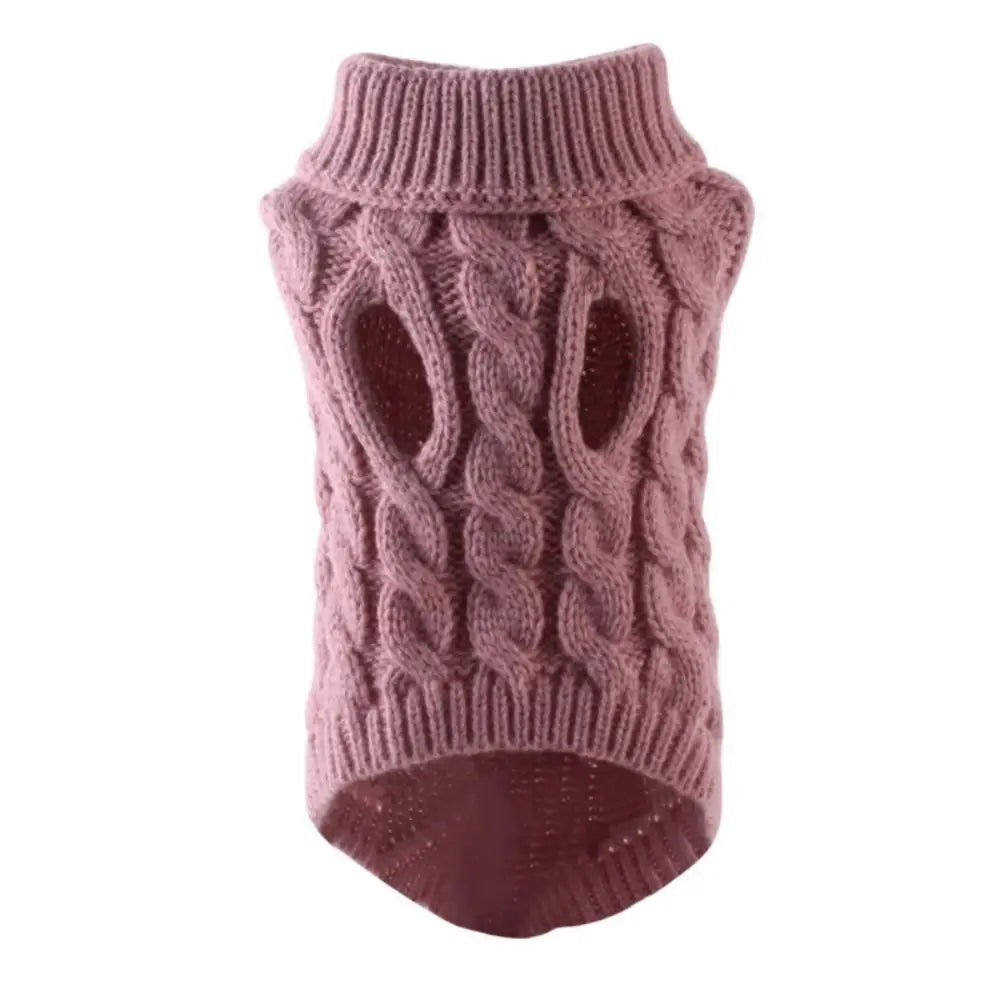 Dog Cable Knit Sweater