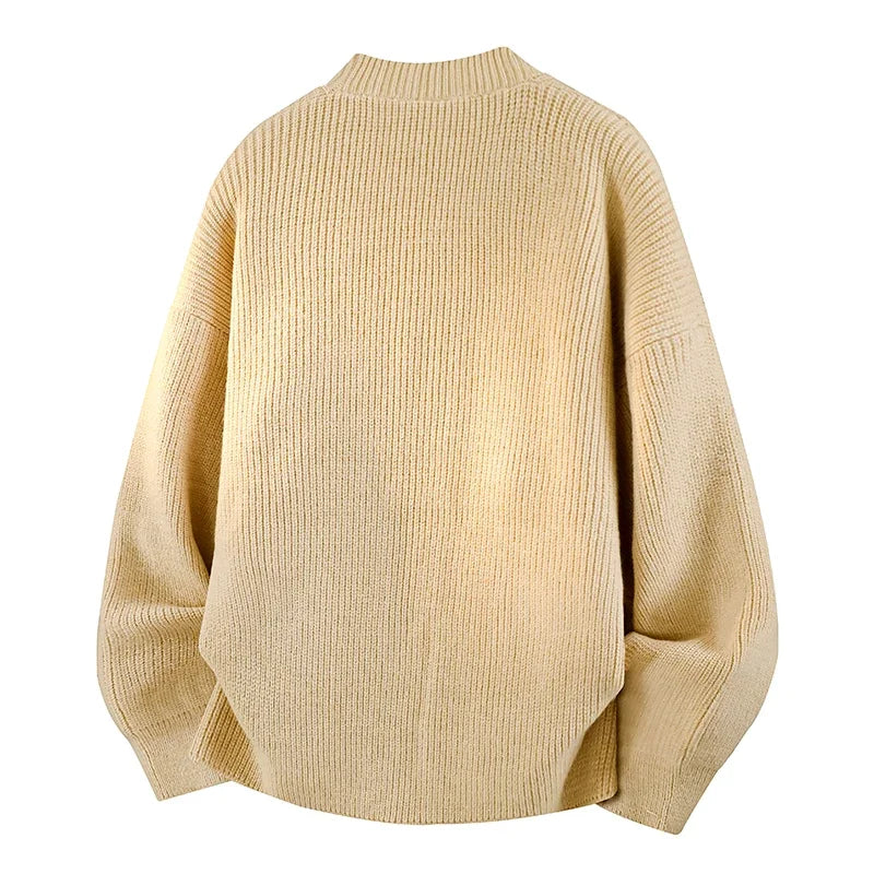 Men's V-Neck Button Knit Cardigan