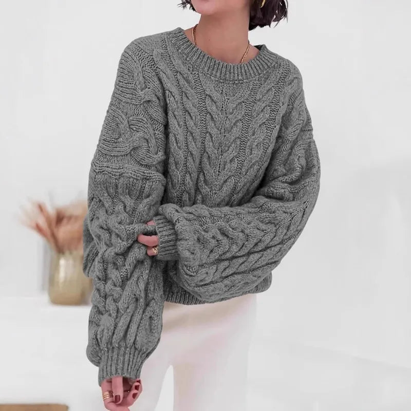 Women's Cable-Knit Pullover Sweater