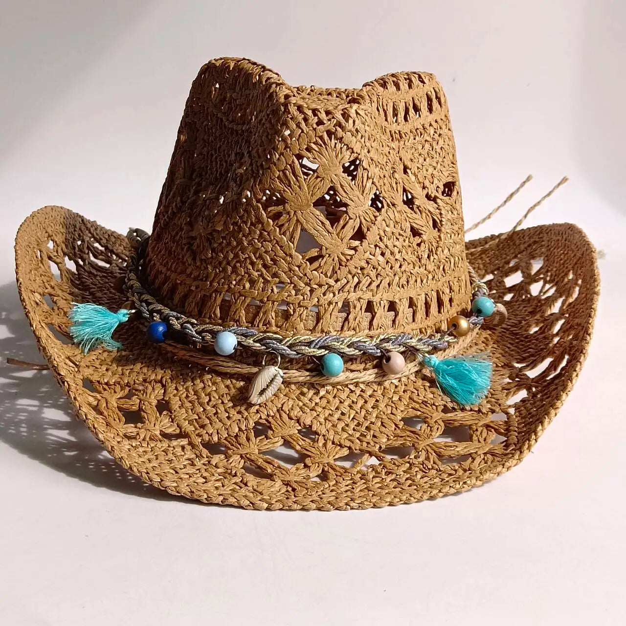 Woven Straw Cowboy Hat