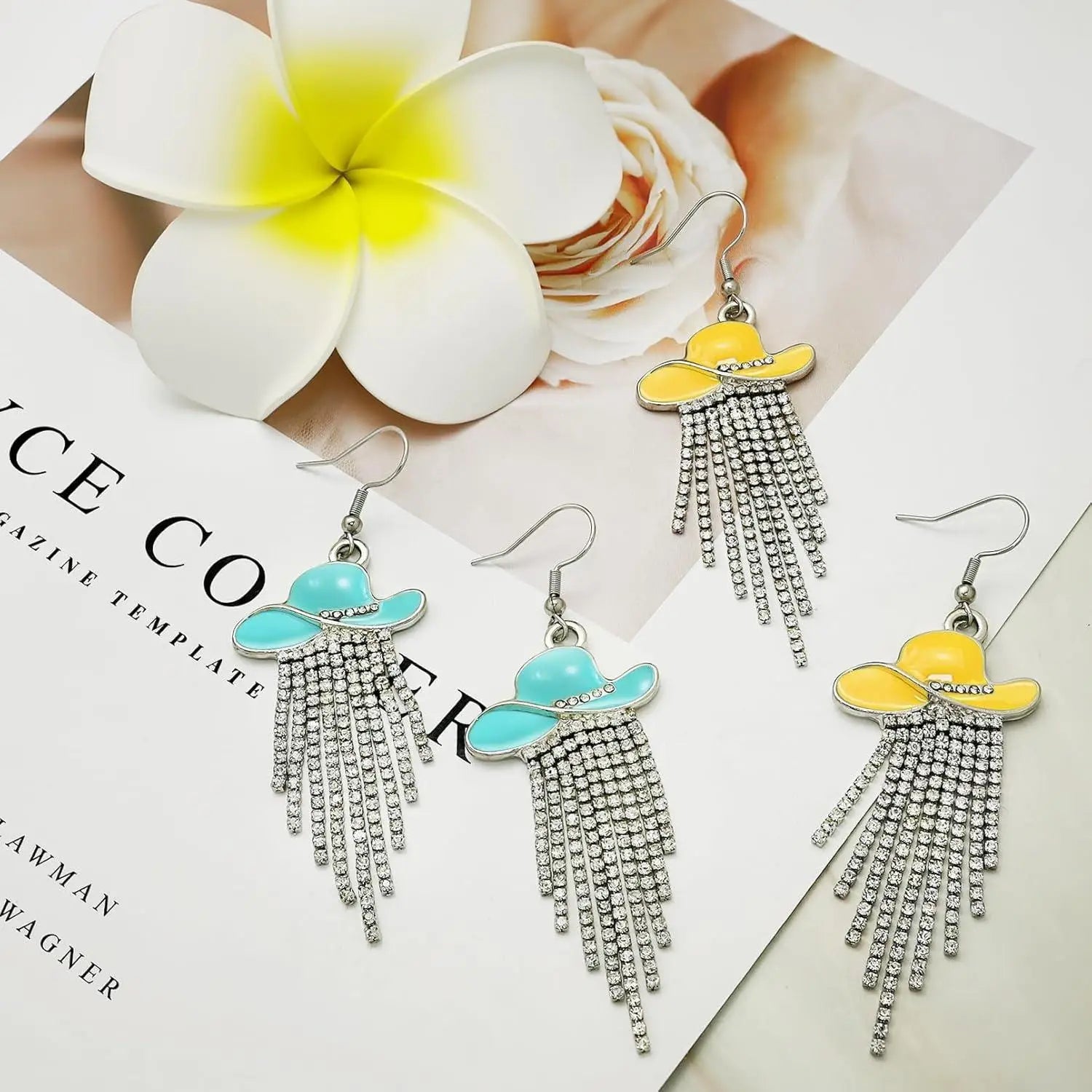 Cowgirl Hat Fringe Earrings