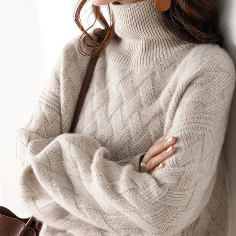 Women's Oversized Turtleneck Sweater