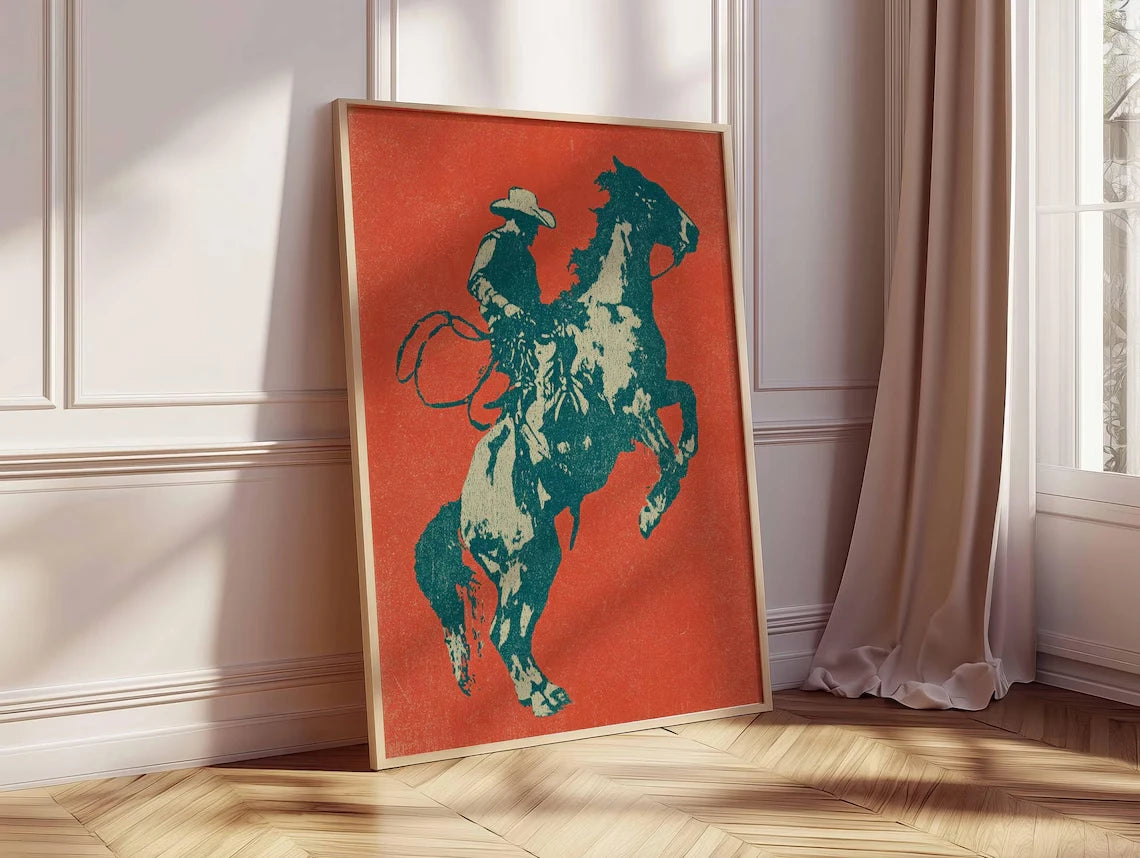 Cowboy Canvas Wall Art Print