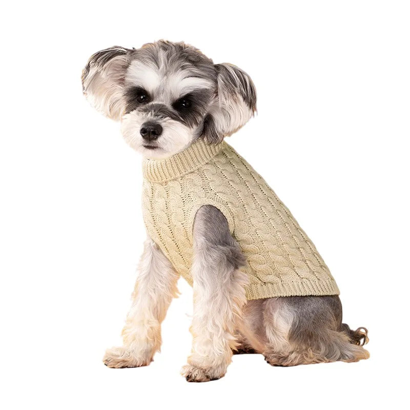 Cable Knit Dog Sweater