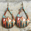 Wood Forest & Mountain Earrings