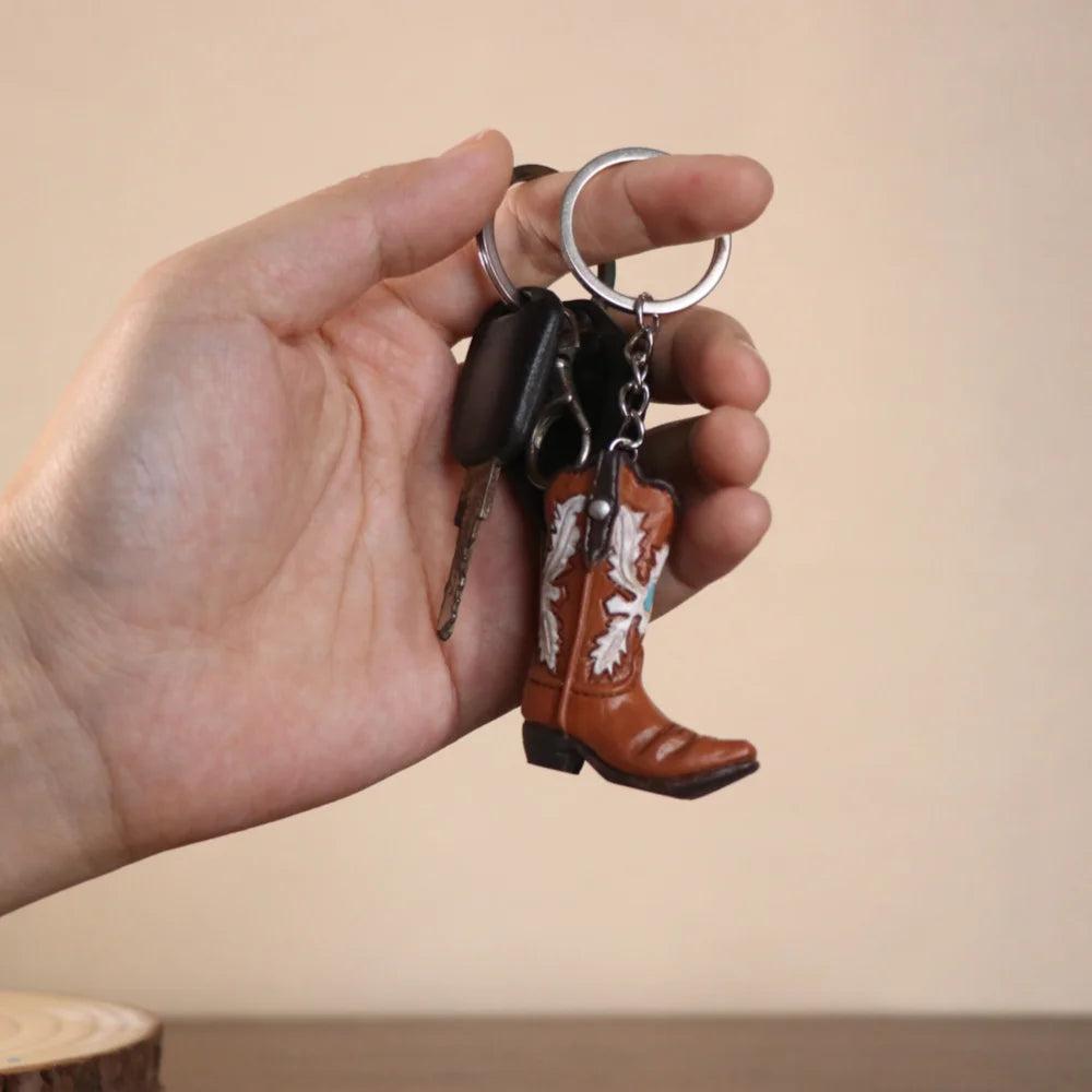 Mini Cowboy Boot Keychain
