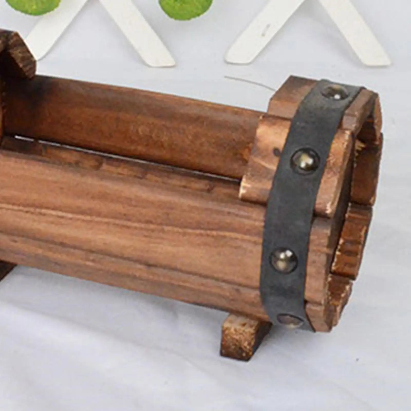 Rustic Barrel Planter Pot