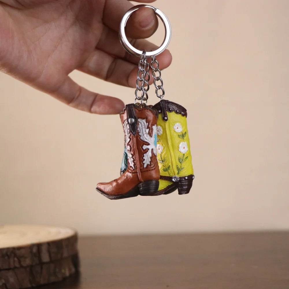 Mini Cowboy Boot Keychain
