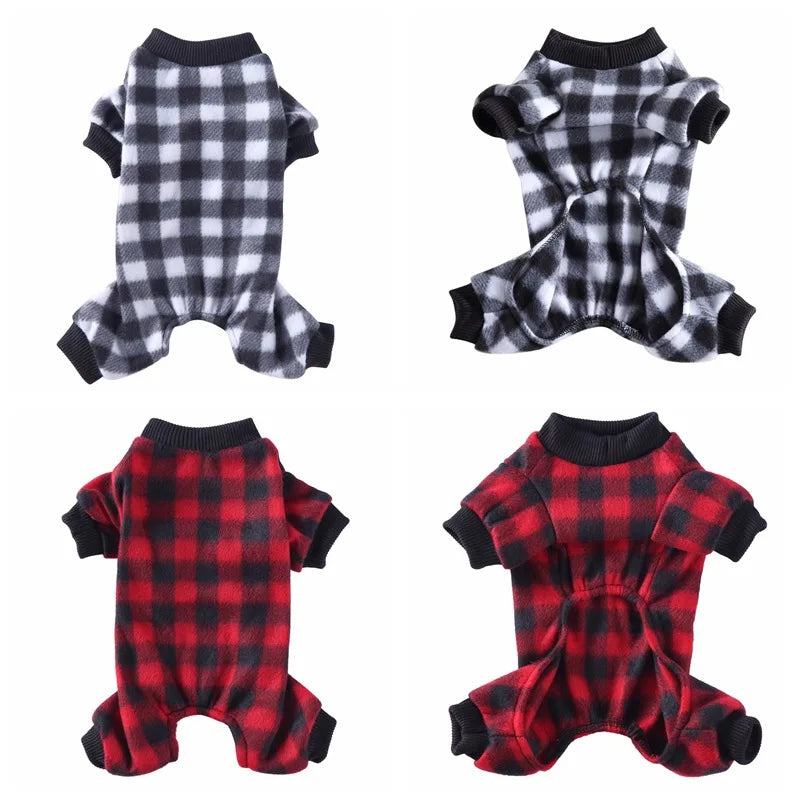 Cozy Cabin Buffalo Check Dog Sweater