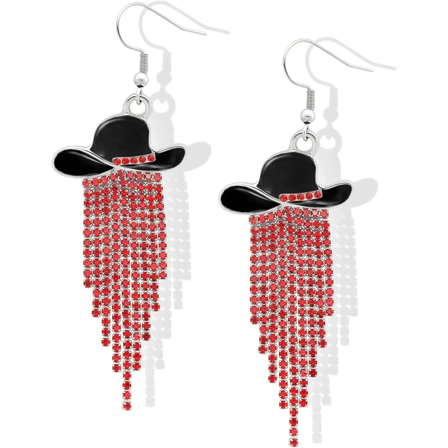 Cowgirl Hat Fringe Earrings