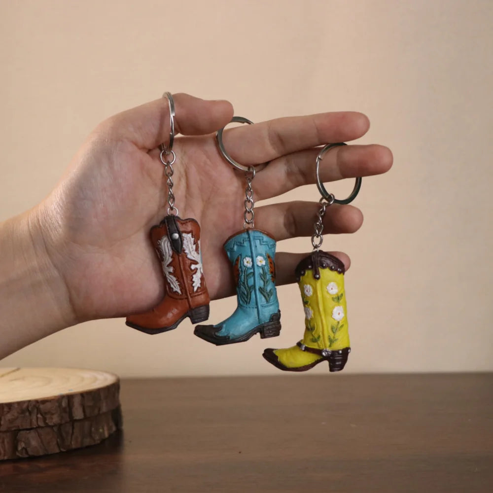 Mini Cowboy Boot Keychain