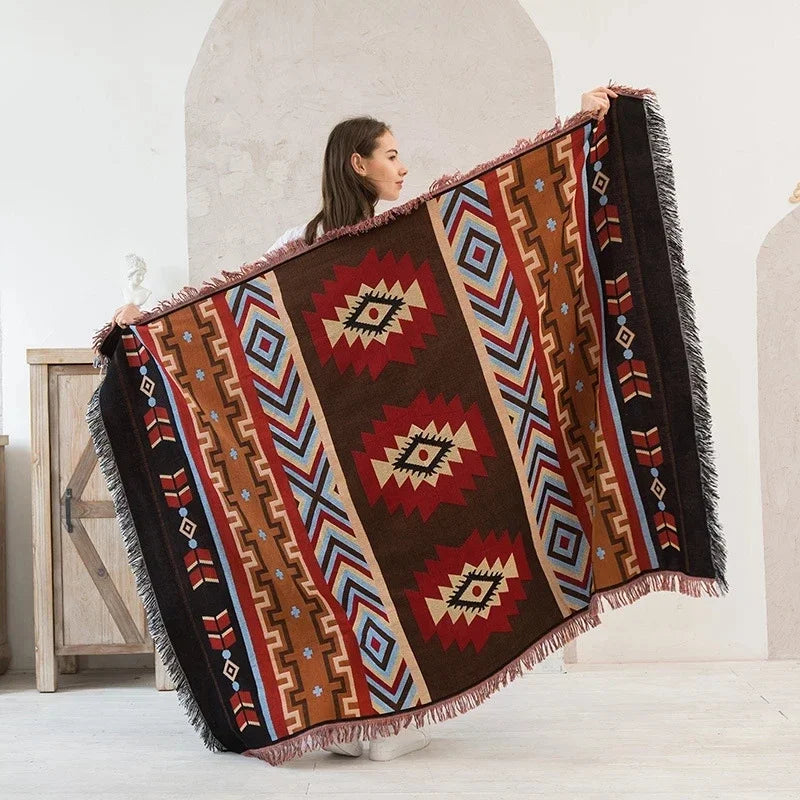 Mesa Campfire Aztec Throw Blanket