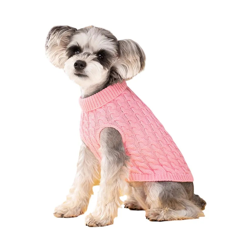 Cable Knit Dog Sweater