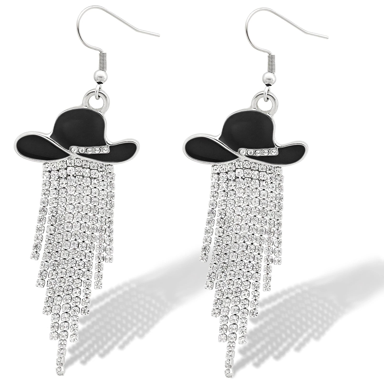 Cowgirl Hat Fringe Earrings