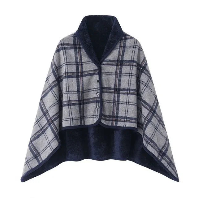 Plaid Wearable Blanket Shawl