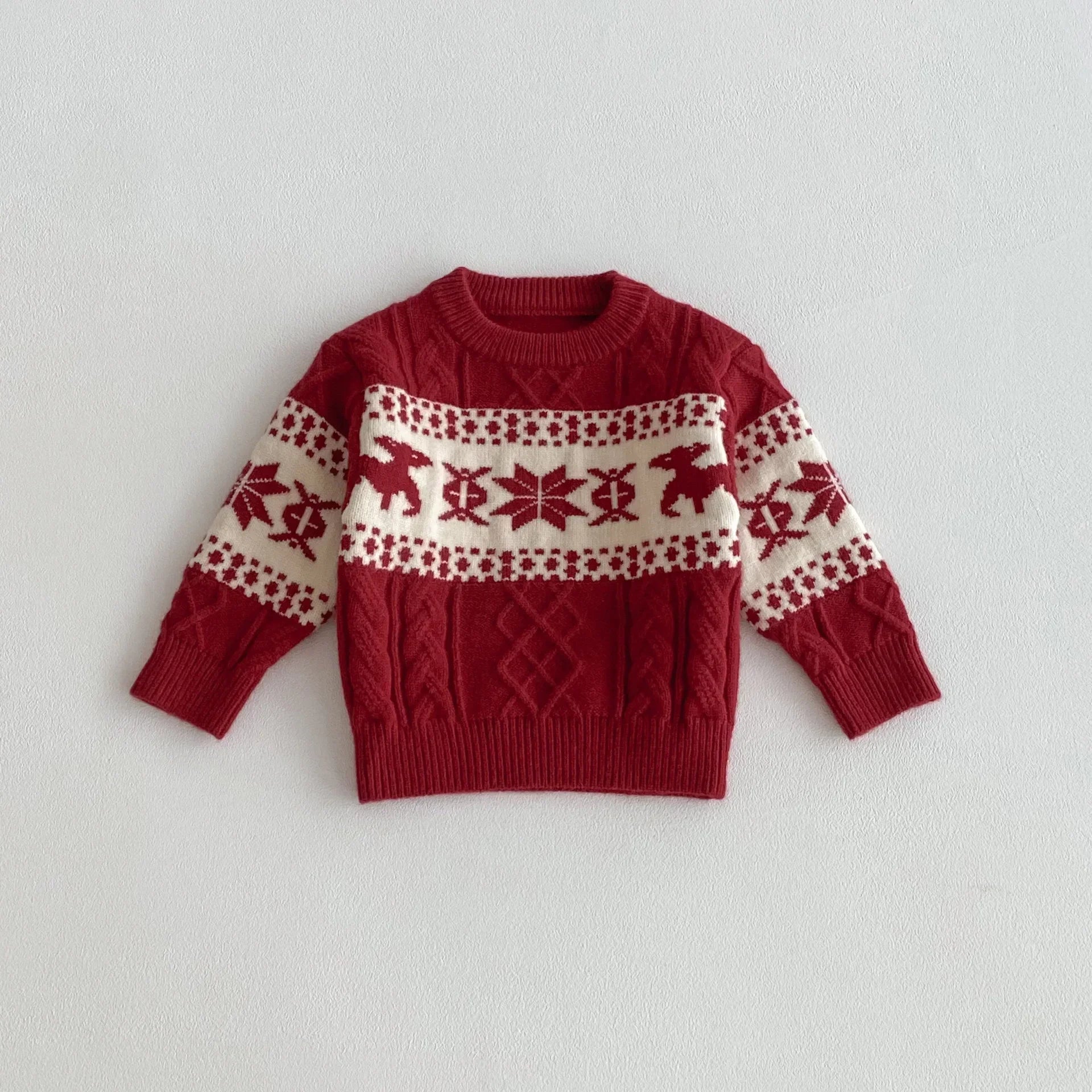 Kids' Christmas Snowflake Knit Sweater