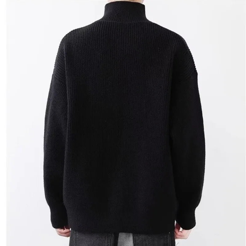 Men's Turtleneck Pullover Sweater | Thick Wool-Blend Winter Base Layer