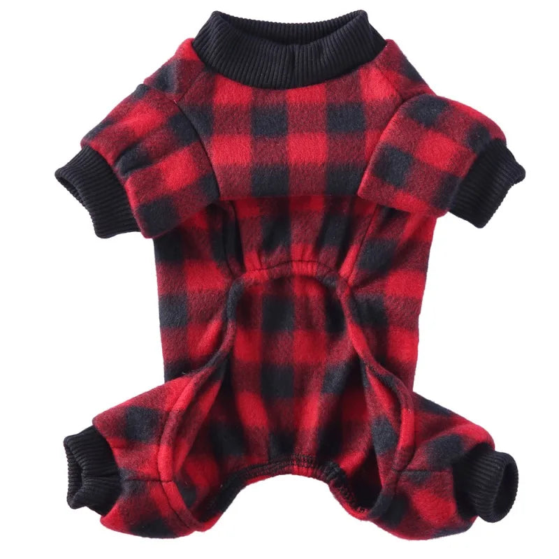 Cozy Cabin Buffalo Check Dog Sweater