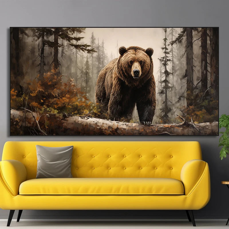 Misty Forest Wildlife Canvas Print