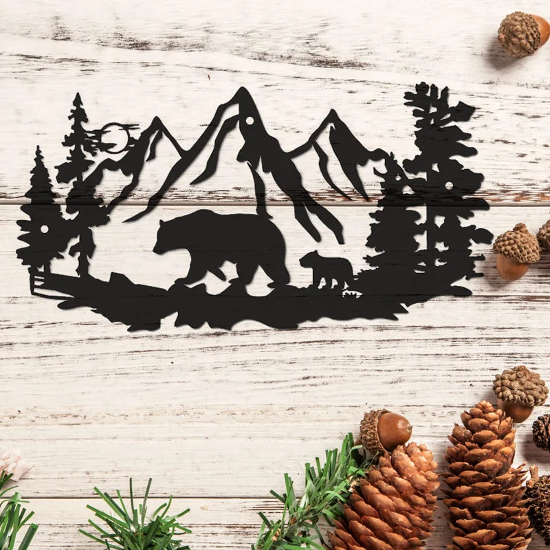 Bear & Cub Mountain Wall Art