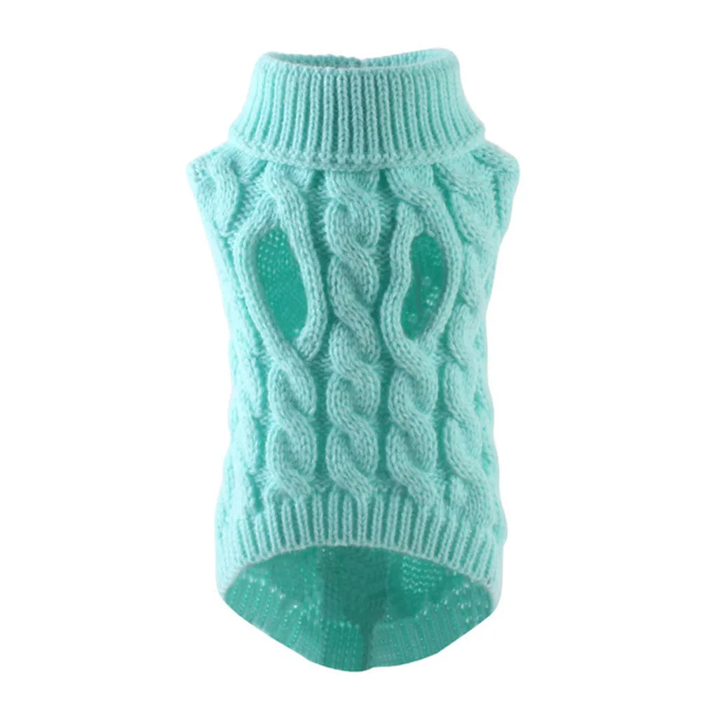 Dog Cable Knit Sweater