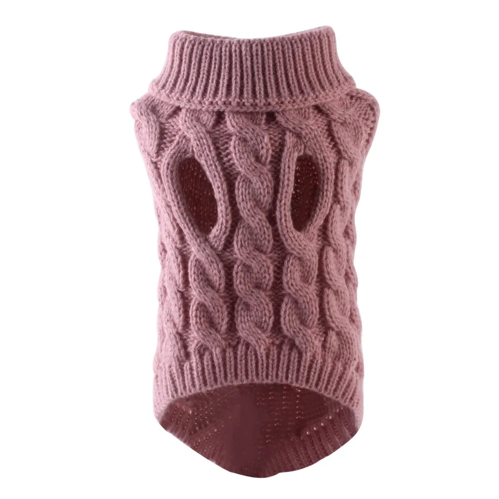 Cable Knit Dog Sweater