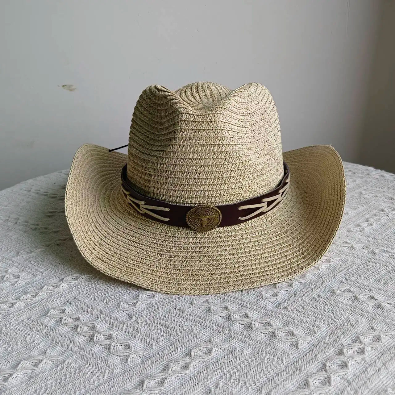 Woven Straw Cowboy Hat