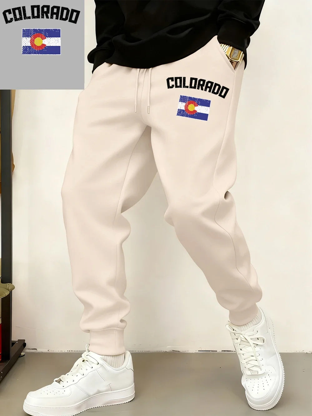 Colorado Flag Fleece Jogger Sweatpants