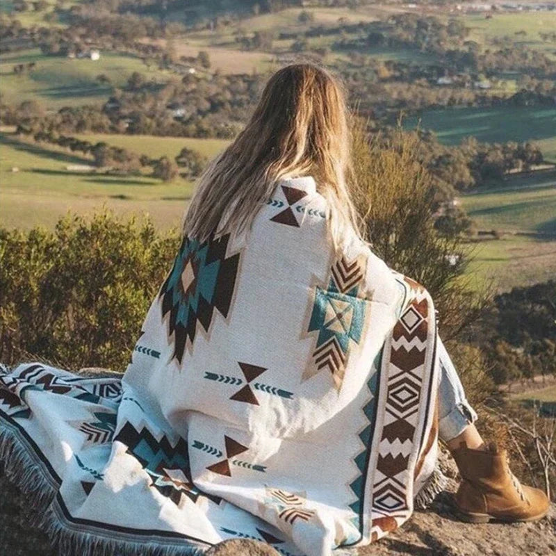 Mesa Campfire Aztec Throw Blanket
