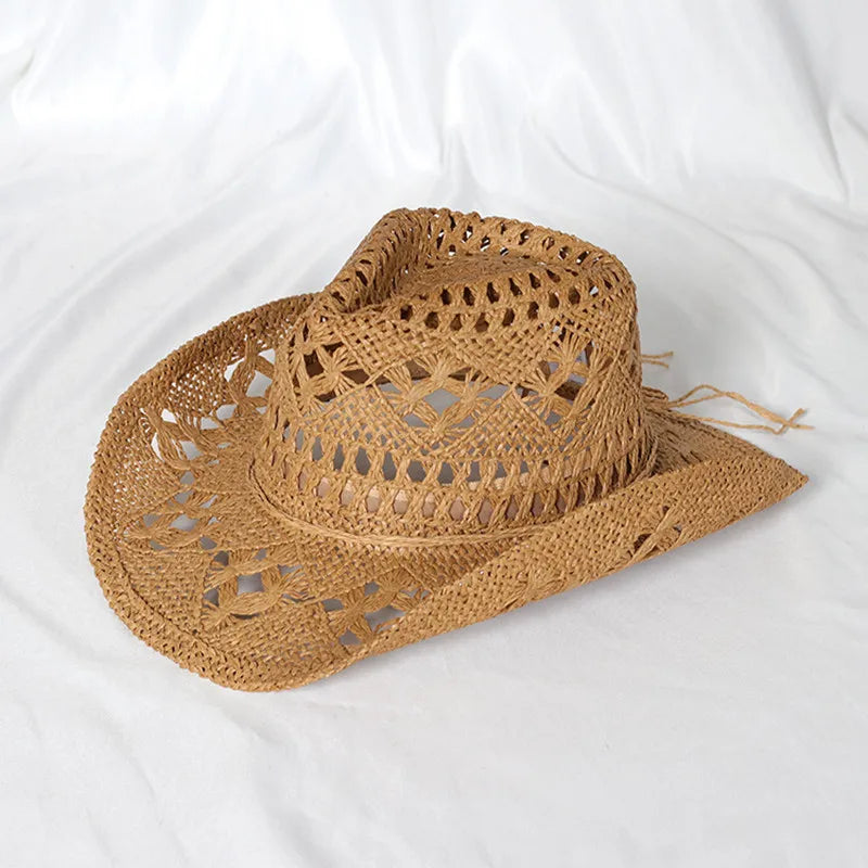 Woven Straw Cowboy Hat