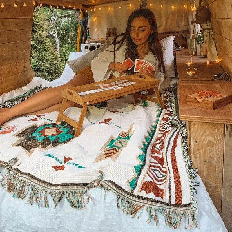 Mesa Campfire Aztec Throw Blanket