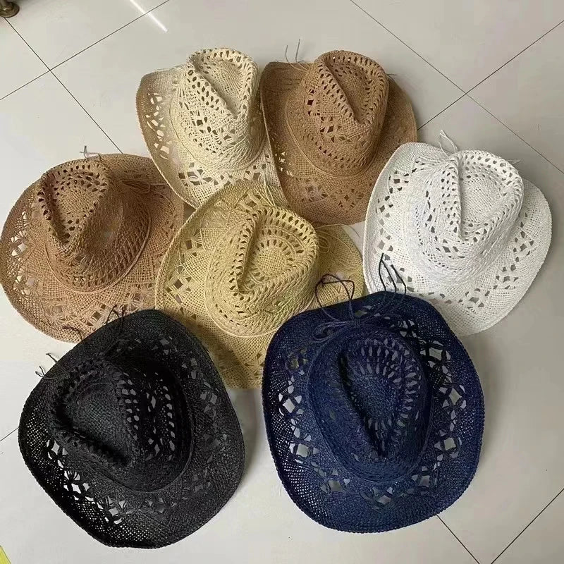 Hollow Weave Straw Cowboy Hat