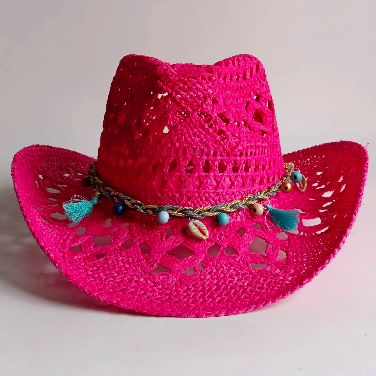 Woven Straw Cowboy Hat