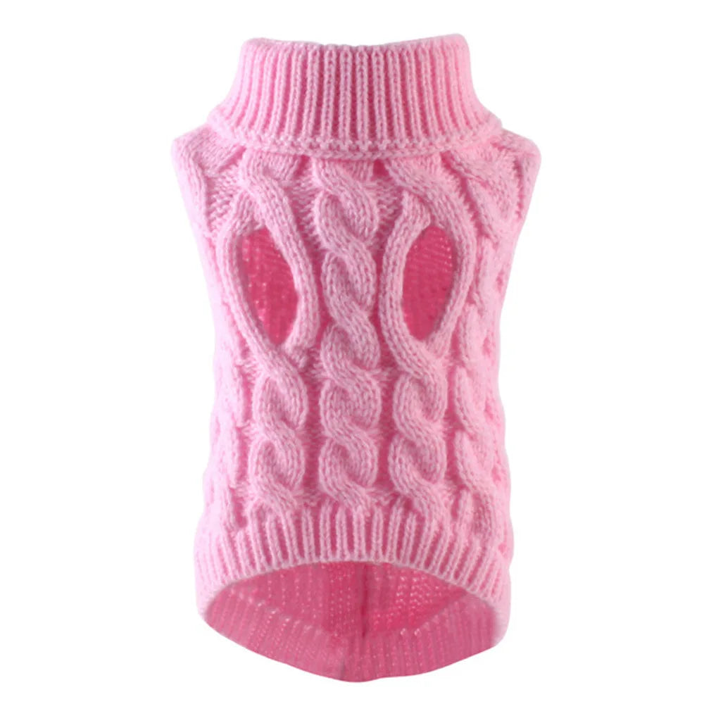 Dog Cable Knit Sweater
