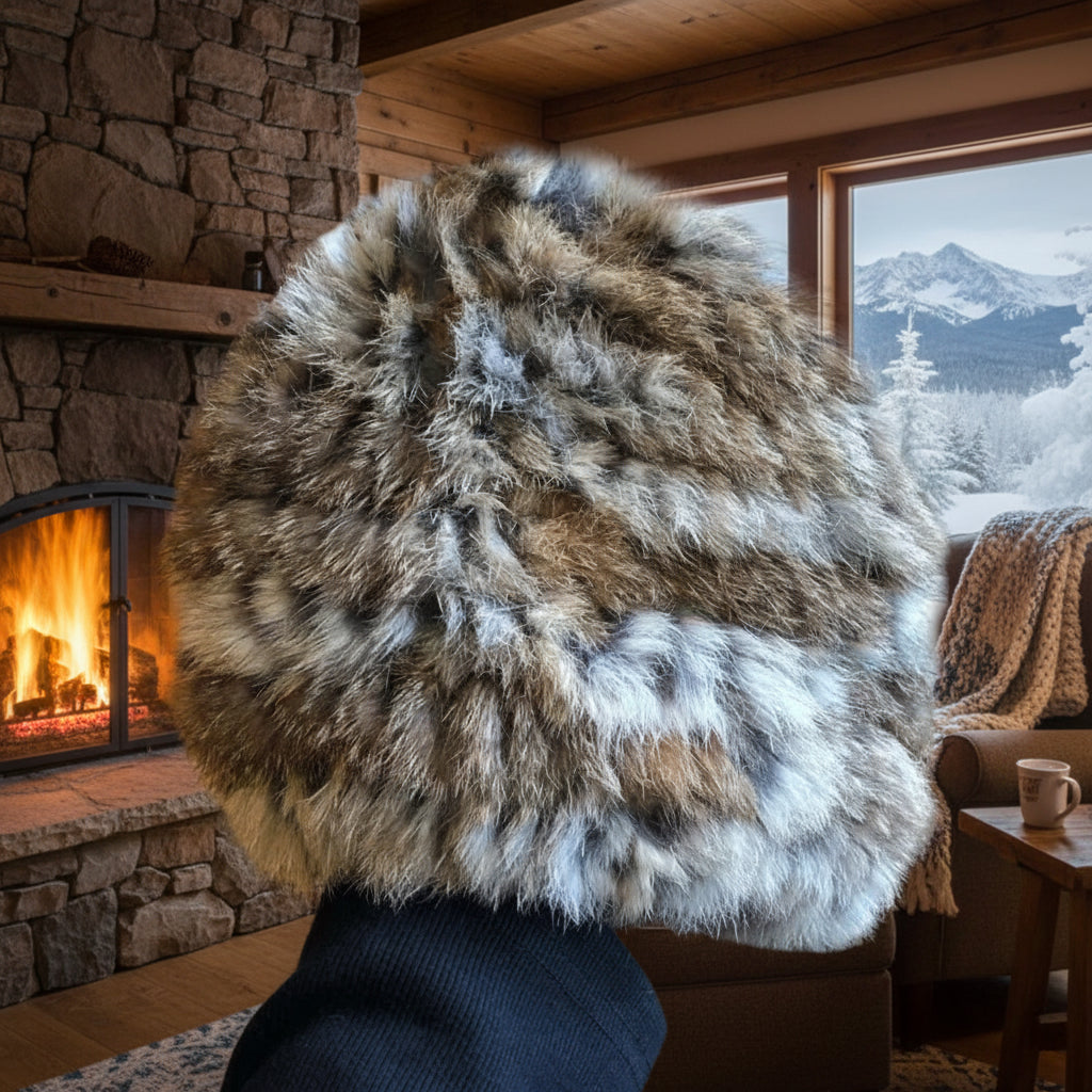 Women's Faux Rabbit Fur Knit Beanie