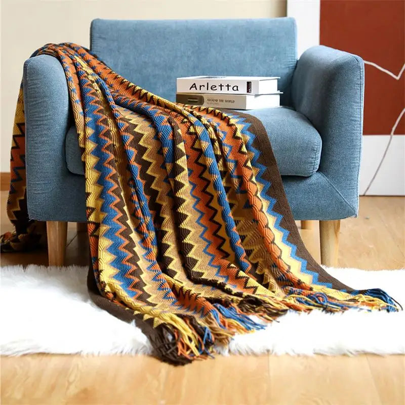 Trailhead Zigzag Knit Throw Blanket