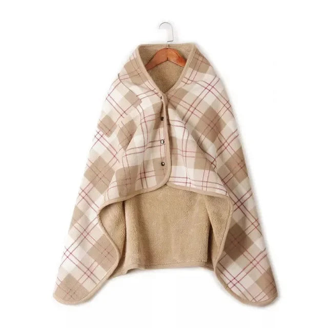 Plaid Wearable Blanket Shawl