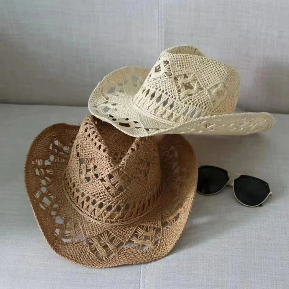 Hollow Weave Straw Cowboy Hat