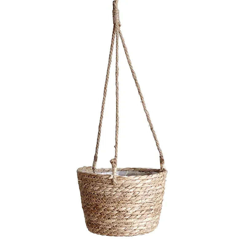 Woven Jute Hanging Planter Basket