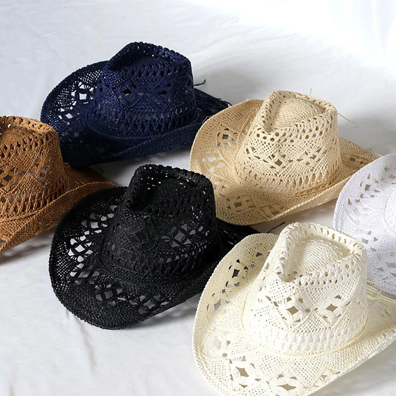 Woven Straw Cowboy Hat