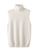 Women's 100% Merino Wool Turtleneck Sweater Vest